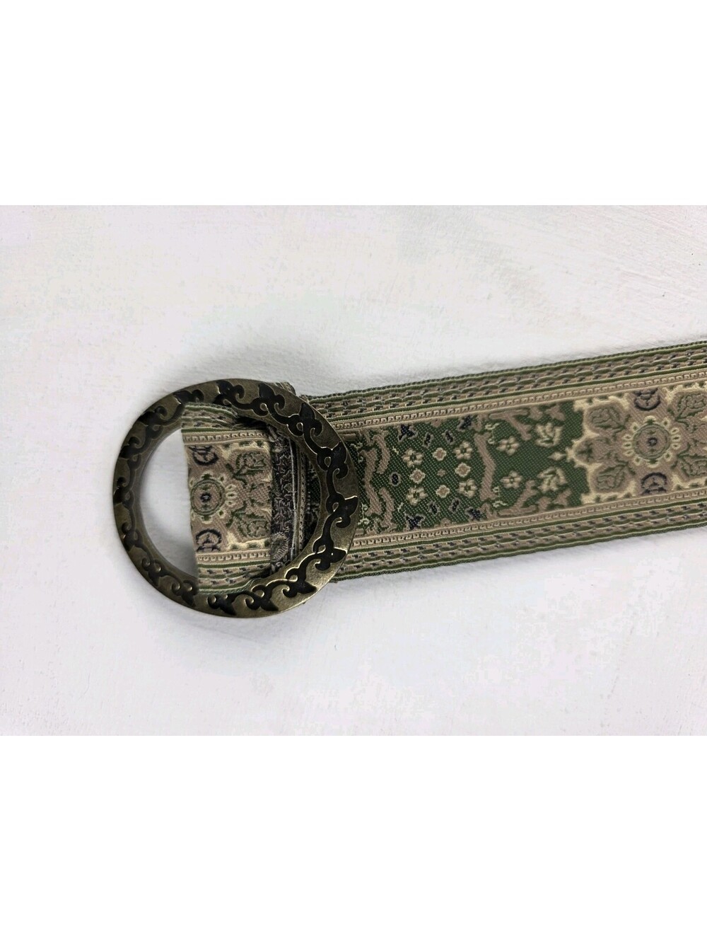 DERIN Women's Wide Floral Bohemian Fashion Belt w/ Metal Buckle, Large - Turkey